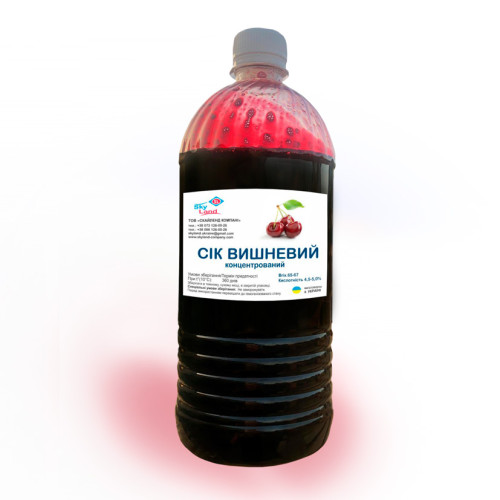 Концентрированный вишневый сок (65-67 Вrix) кислотность 4,5-5,0% 1кг Концентрированный вишневый сок (65-67 Вrix) кислотность 4,5-5,0% 1кг