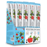 Пастила натуральные конфеты черная смородина и яблоко упаковка 18 шт