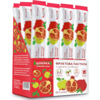 Пастила натуральные конфеты жевательные без сахара гранат и яблоко упаковка 25 шт