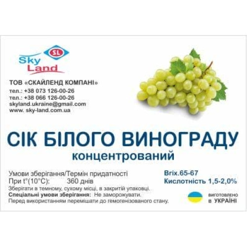 Концентрированный виноградный сок белых сортов , 1кг Концентрированный виноградный сок белых сортов , 1кг
